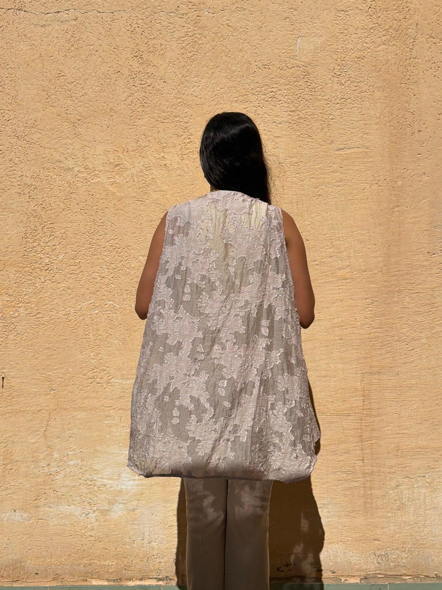 Beige Linen Vest