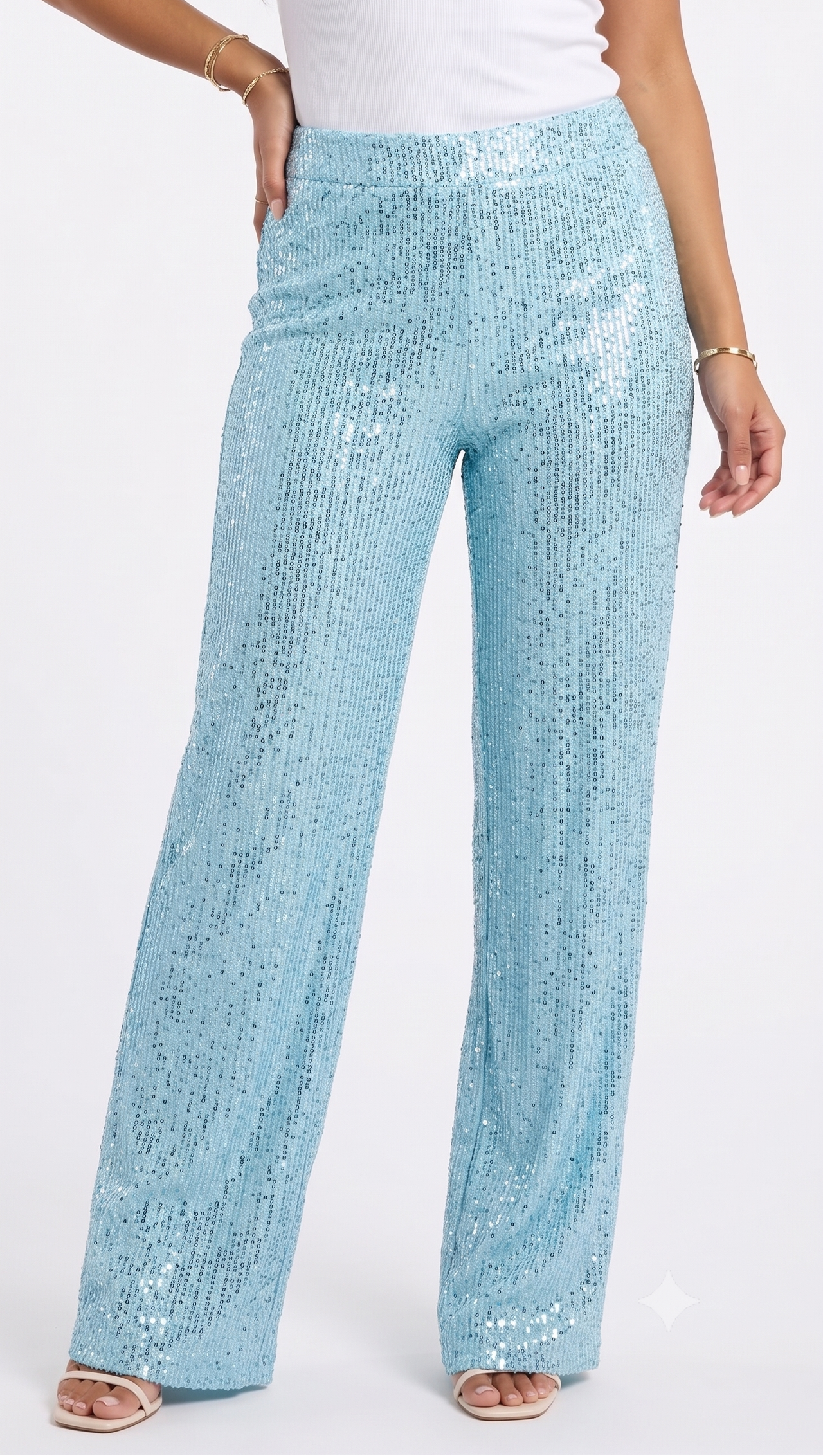 Sequin Pants turquoise